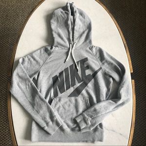 Grey Swoosh Nike Hoodie